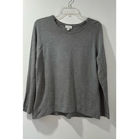 J. Jill crew neck pullover gray lightweight sweatshirt size small.    #9-0216 - Picture 1 of 5